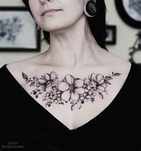 Small female chest tattoo ideas